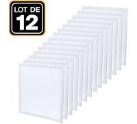 Dalle LED 600x600 - EUROPALAMP - Pack 12 - 40W - 3600 lm - Blanc neutre 4000K anti-éblouissement