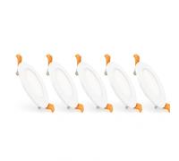 Dalle Led 6w Ronde Superslim Coupe Ø 110 Mm (Pack 5) 4000k Blanc Neutre