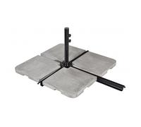 Dalle pour parasol excentré Seclin ton zinc, 22 kg