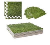 Dalle pour piscine imprimé gazon 50x50cm 1cm épaisseur 8 pièces WERKA PRO