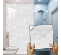 Dalle Pvc Adhesive Murale 10X10 Marbre Blanc Stickers Cuisine Stickers Muraux Cuisine Carrelage Adhesif Mural Stickers Salle de Bain Dalle Pvc Adhesive Murale （10 Pièces）
