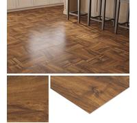 Dalle PVC Adhesive Sol Effet Bois Naturel 30x30 Parquet Adhesif Sol Salle de Bain 30x30CM, 4 Dalles Bois Marron