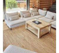 Dalle PVC Adhésive Sol - Lot de 10 Lames, Couvre 1,39 m² - Chaque Carrelage Adhesif Sol Planche 91,4 x 15,2 cm - Vinyle Imperméable, Autocollant Effet Bois Chêne Miel Marron