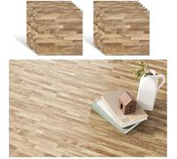Dalle PVC Adhesive Sol Panneau Bois Marron Cir 12 Pièces Adhesif Sol Imitation Bois Dalle PVC Garage Chambre