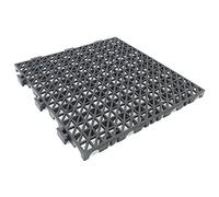 Dalle PVC Renforcée Noir 33x33x2cm Anti-humidité Garages et Lave-auto