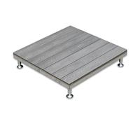 Dalle WPC Surélevée Réglable, Plateforme Composite Modulaire | Kit Terrasse Flottante Conception Isolation Humidité Montage Facile Cour Camping Parc Terrasse Extérieure(Silver Gray)
