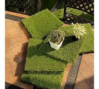 Dalles clipsables de gazon artificiel ALTONA 9 pièces 30x30 cm vert 2,5 cm Vert