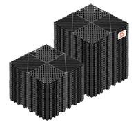 Dalles de drainage clipsables - Dalles pour sol de garage - Coffret de 50 pièces - Format 31 x 31 cm - Antidérapantes - Auto-évacuantes - Polypropylène (PP) - Adaptées pour garage, salle de bain, cuis