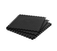 VEVOR Dalles de Garage Emboîtables, Lot de 8, Revêtement de Sol Garage Modulaire 513 x 513 x 5 mm, Tapis Antidérapants en PVC pour Garages, Ateliers de Réparation, Entrepôts et Locaux à Outils, Noir