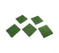 Dalles de gazon synthétique 30 x 30 cm aspect vert réaliste | Vert émeraude réaliste, mélange de polyéthylène, aspect naturel, texture douce, esthétique de jardin