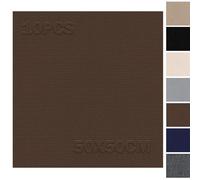 Dalles de moquette 50x50cm auto-adhésives - Lot de 10 pièces - 2,5m² - Dalles de moquette autocollantes, tapis avec dos, dalles de moquette à découper pour appartement, maison, chambre à coucher, brun