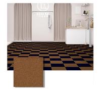 Dalles de moquette autocollantes, Carrelage de sol auto-adhésif antidérapant, multicolore, 1x1 cm, 9/12/15 pièces, for la maison(12 * 12in Dark Brown)