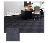 Dalles de moquette autocollantes, Carrelage de sol auto-adhésif antidérapant, multicolore, 1x1 cm, 9/12/15 pièces, for la maison(12 * 12in Dark Gray)