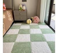 Dalles de Mousse Peluche Emboîtables Tapis Multi-à Antidérapant | Emboîtables Design Découpable Bandes Latérales Même Couleur Pour Chambre, Chambre Enfant Et Salle De Jeux