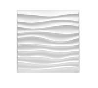 Dalles de Plafond PVC Décor à la maison de panneau mural 3D 50 cm | Autocollant mural panneau mural non autocollant, autocollant salon cuisine salle de bain(F-Matte white-12pcs)