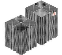 VEVOR Dalles de Sol Clipsables pour Garage, Tapis de Drainage Modulaire en PP, Système d'Emboîtement Antidérapant, pour Piscine, Spa, Terrasse, Jardin, Balcon, Sous-sol, Lot de 55, 310x310 mm, Gris
