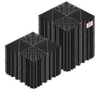 Dalles de sol clipsables VEVOR PP 50 pièces Noir 30x30 cm