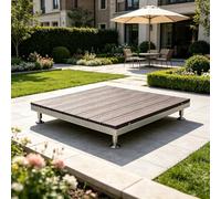 Dalles de terrasse emboîtables avec pieds de nivellement | Dalles de terrasse composites imperméables pour espaces extérieurs - Durable et polyvalent pour patios, cour et camping-car