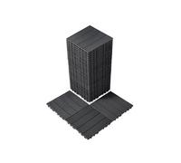 Dalles de Terrasse Emboîtables Plastique Lot de 36 Surface 33444cm² 29.5x29.5cm Gris