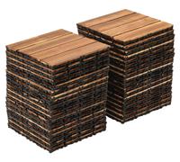 Dalles de terrasse en bois dur, ensemble de 36 pièces, pour l'extérieur