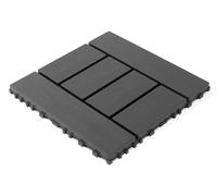 Dalles de terrasse modulaires - Éléments de sol clipsables - 30 cm - Pack de 44 - Pour intérieur et extérieur - Montage facile, type "fait maison"