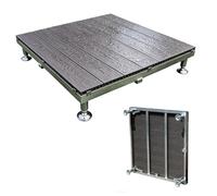Dalles De Terrasse Surélevées De 33 X 33 Po, Composite Bois-plastique Imperméable, Couverture De Sol À Emboîter Extérieure Toutes Saisons, For Tentes Camping(Gray)