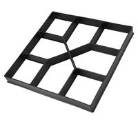 Dalles en béton pour allée - Forme carrée - Installation d'allée - Plastique réutilisable - 40x40 cm - Noir