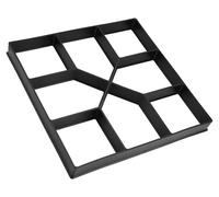 Dalles en béton pour allée - Forme carrée - Installation d'allée - Plastique réutilisable - 40x40 cm - Noir
