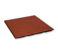 Dalles en caoutchouc 25 mm - 1 m2 (4 carreaux de 50 x 50 cm) - Rouge