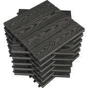 Dalles Rootz WPC à emboîtement - Revêtement de sol d'extérieur - Dalles pour terrasse - Résistantes, faciles à poser, peu d'entretien - Composite bois-plastique - 30 cm x 30 cm x 1,8 cm
