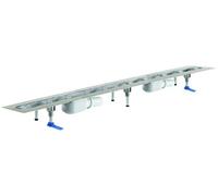 DALLMER caniveau de douche CeraLine PLAN 2 caniveaux, F 1200mm, DN 50 hauteur totale 90mm, 521941