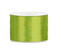 DaLoKu - Ruban de satin - 6/12/25/38/50/100 mm x 25 m - Dimensions : 50 mm x 25 m - Couleur : vert