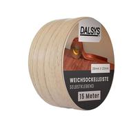 Dalsys 15m Plinthe souple autoadhésive hêtre, profilé finition PVC pour joints
