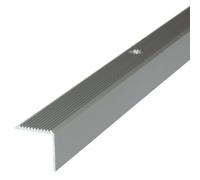 Dalsys 200cm 42x20mm Profil de Nez de Marche Aluminium Champagne à Visser Robuste Protection Bord Escalier Angle Sol Forme L pour Revêtement Extérieur