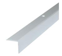 Dalsys Profil Marche 100cm 42x20mm Argent Aluminium à Visser Protection Bord Escalier Angle Sol Forme L Nez Profilé Angulaire Extérieur Revêtement