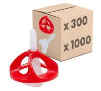 Dalsys Système de nivellement pour carrelage 2 mm, kit 1300 pcs, 1000 clips + 300 capuchons, aide à la pose, outil carreleur, cales plastique, écarteurs, système de pose