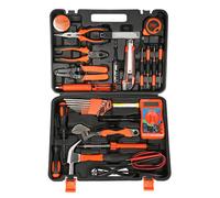 DAM Kit d'outils domestiques pour électricien avec mallette de transport et 35 pièces. 35x26x7 Cm. Couleur : Orange
