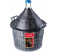 Dame-jeanne - 34 L - Avec panier - Bouchon à vis - Pour vin