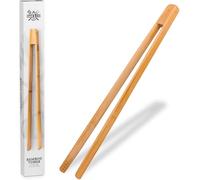 Dan&Co Pince de cuisine en bois de bambou | Pince de service et de cuisson premium et respectueuse de l'environnement, anti-adhésive, frits, barbecue | Ustensile de cuisine pratique | Longueur 45 cm