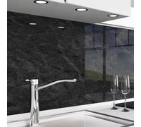 danario Crédence Adhésive pour Cuisine I Panneau Mural décoratif Autocollant | Protège Mur Cuisine | Décoration Aspect Verre | 0,80 mm | Ardoise - Échantillon