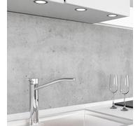 danario Crédence Adhésive pour Cuisine I Panneau mural décoratif autocollant | Protège mur cuisine | Décoration aspect mat | 0,40 mm | Béton - 80 cm x 400 cm