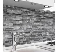danario Crédence Adhésive pour Cuisine I Panneau mural décoratif autocollant | Protège mur cuisine | Décoration aspect mat | 0,40 mm | Mur de pierre - 60 cm x 400 cm