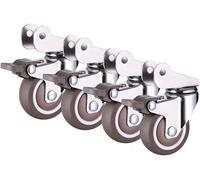 Dance Angel 4 X roulettes en caoutchouc avec douille en U et freins roulettes universelles pivotantes, 1 pouce, 1,5 pouce, 2 pouces(2inch)