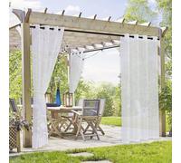 DANCE : Rideaux de porte-fenêtre transparents en dentelle, prêts à installer. Filtre la lumière. Idéaux pour le salon, le balcon, le jardin, la terrasse ou la véranda