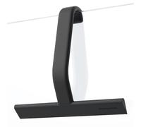 dancemoon JustHang Raclette Douche, Silicone Monobloc avec Crochet intégré, essuyage sans Traces pour parois de Douche, fenêtres, miroirs, carrelages et Voitures, 25 cm, Noir