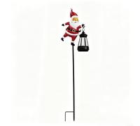 Dancing Santa Lampe solaire en métal résistant aux intempéries 82 cm | Pose du Père Noël dansant, lanterne suspendue, couleurs vives, 81,3 cm de hauteur, construction en métal