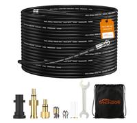 DANCINGBOAR 10M Deboucheur Canalisation Haute Pression Pour Karcher K2-K7 | Raccord 1/8 pouce Furet Professional Tuyau pour 3 Adaptateurs& 2 Buses,Compatible avec Karcher K2-K7,BOSCH AQT,LAVOR