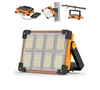 DANCINGBOAR Projecteur LED Rechargeable Solaire USB Portable | Projecteur LED Chantier, 6000mAh, Magnétique, 4 Modes, Lampe de Chantier Batterie Travail Pour Camping, Garage, Atelier