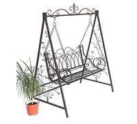 DanDiBo 18688 Balancelle de jardin 2 places en fer forgé style ancien vintage