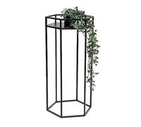 DanDiBo 96453 Tabouret à fleurs en métal noir 6 angles Table d'appoint Colonne de fleurs Tabouret pour plantes Support moderne Hauteur : 70 cm
